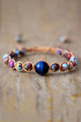 Imperial Jasper & Natural Stone Beaded Bracelet - Trendsi - Flyclothing LLC