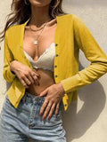 Button Up Long Sleeve Cardigan - Trendsi - Flyclothing LLC