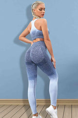 Gradient Sports Tank and Leggings Set - Trendsi
