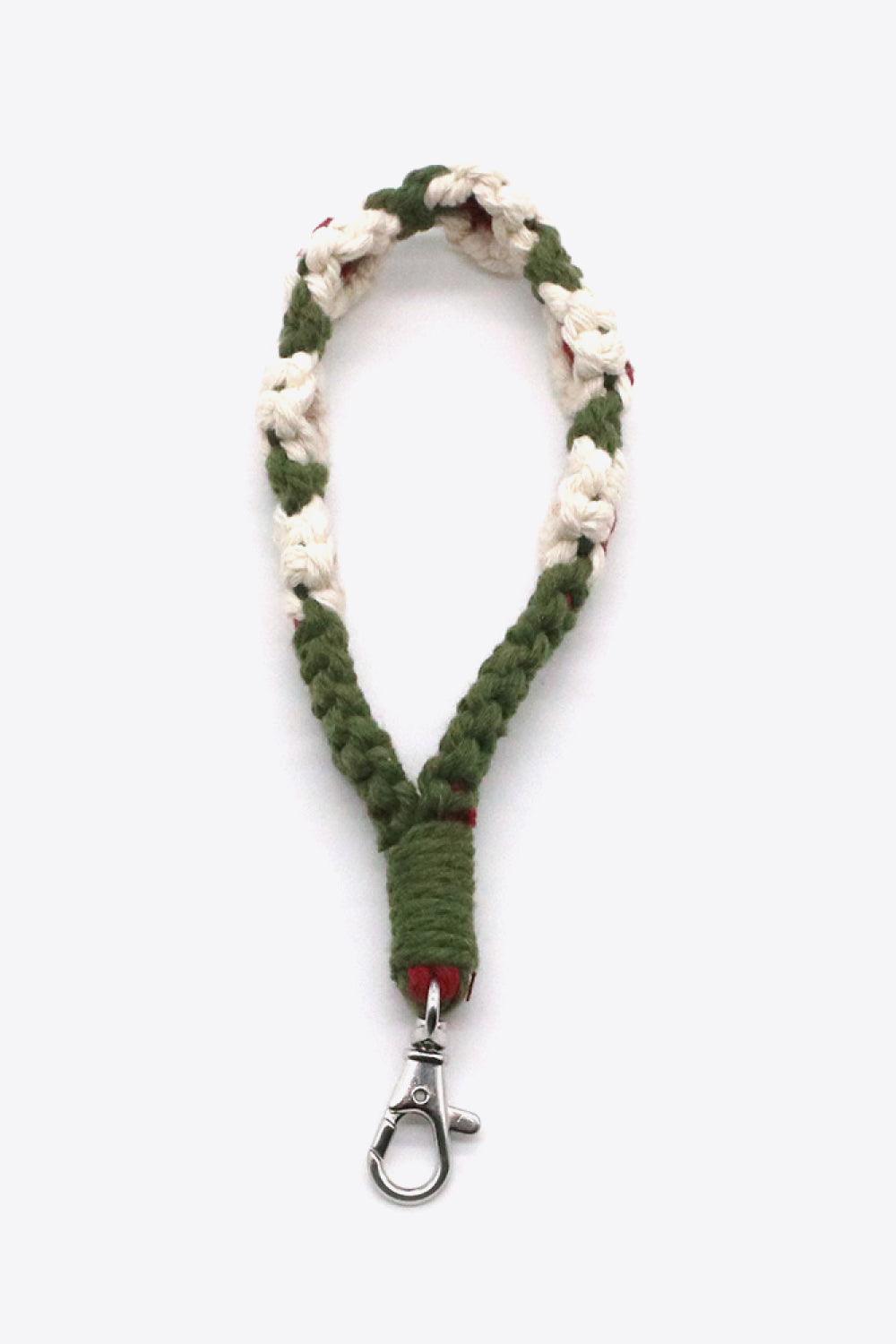 Assorted 4-Pack Hand-Woven Flower Macrame Wristlet Keychain - Flyclothing LLC