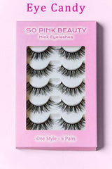 SO PINK BEAUTY Mink Eyelashes 5 Pairs - Trendsi - Flyclothing LLC