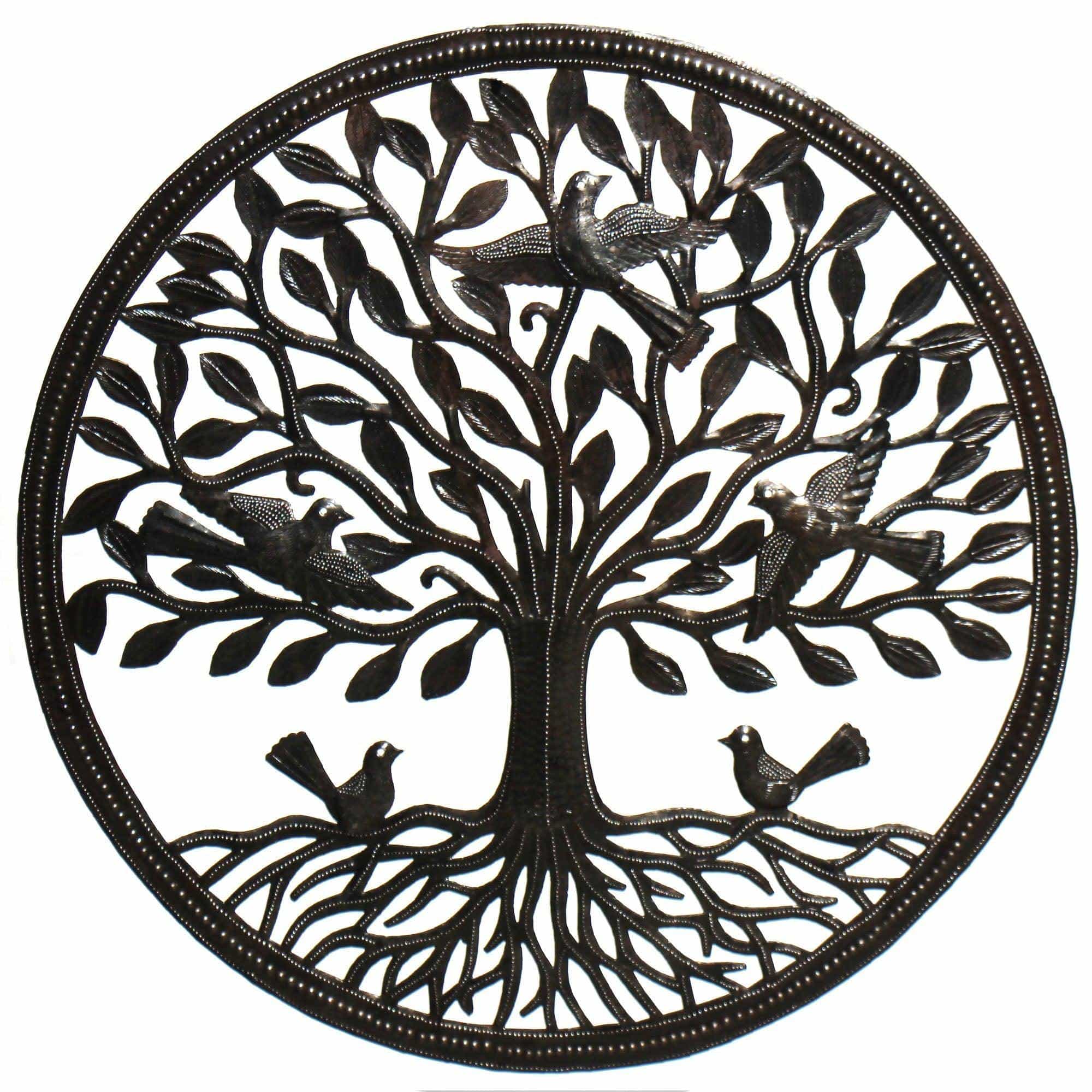 Birds on Roots Tree of Life Wall Art - Croix des Bouquets - Croix des Bouquets