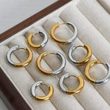 18K Gold-Plated Huggie Earrings - Trendsi - Flyclothing LLC