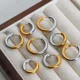 18K Gold-Plated Huggie Earrings - Trendsi - Flyclothing LLC