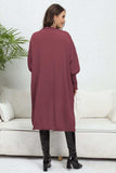 Lantern Sleeve Open Front Pocketed Cardigan - Trendsi - Flyclothing LLC