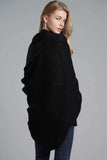 Dolman Sleeve Open Front Ribbed Trim Longline Cardigan - Trendsi - Flyclothing LLC