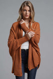 Dolman Sleeve Open Front Ribbed Trim Longline Cardigan - Trendsi - Flyclothing LLC