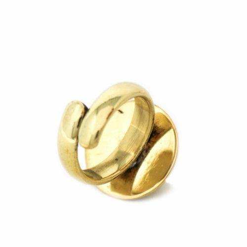 Domed Adjustable Brass Ring - Asha Handicrafts - Flyclothing LLC