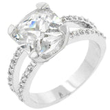 Double Band Cubic Zirconia Engagement Ring - JGI - Flyclothing LLC
