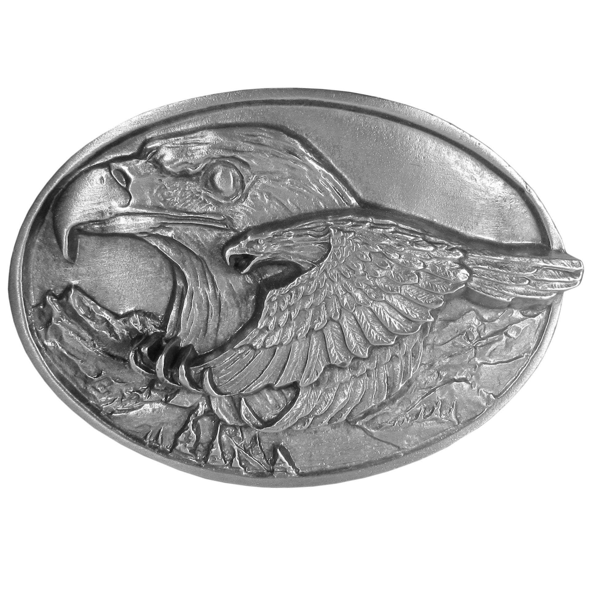 Double Eagle Antiqued Belt Buckle - Siskiyou Buckle