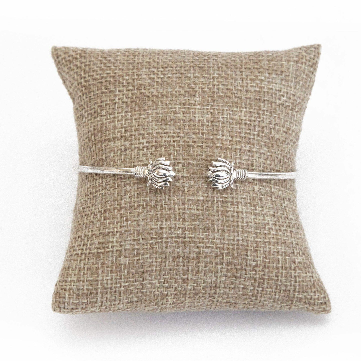 Double Lotus Cuff Bracelet - Asha Handicrafts - Flyclothing LLC