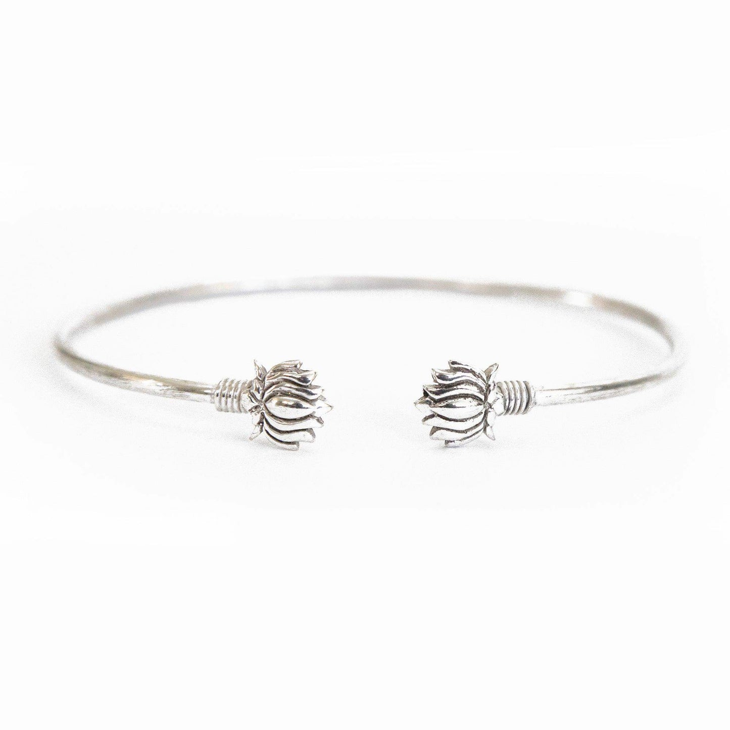 Double Lotus Cuff Bracelet - Asha Handicrafts - Flyclothing LLC