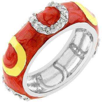 Double Pink Enamel Horseshoe Ring - JGI - Flyclothing LLC