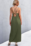 Double Strap Tie Back Dress - Trendsi
