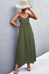 Double Strap Tie Back Dress - Trendsi - Flyclothing LLC