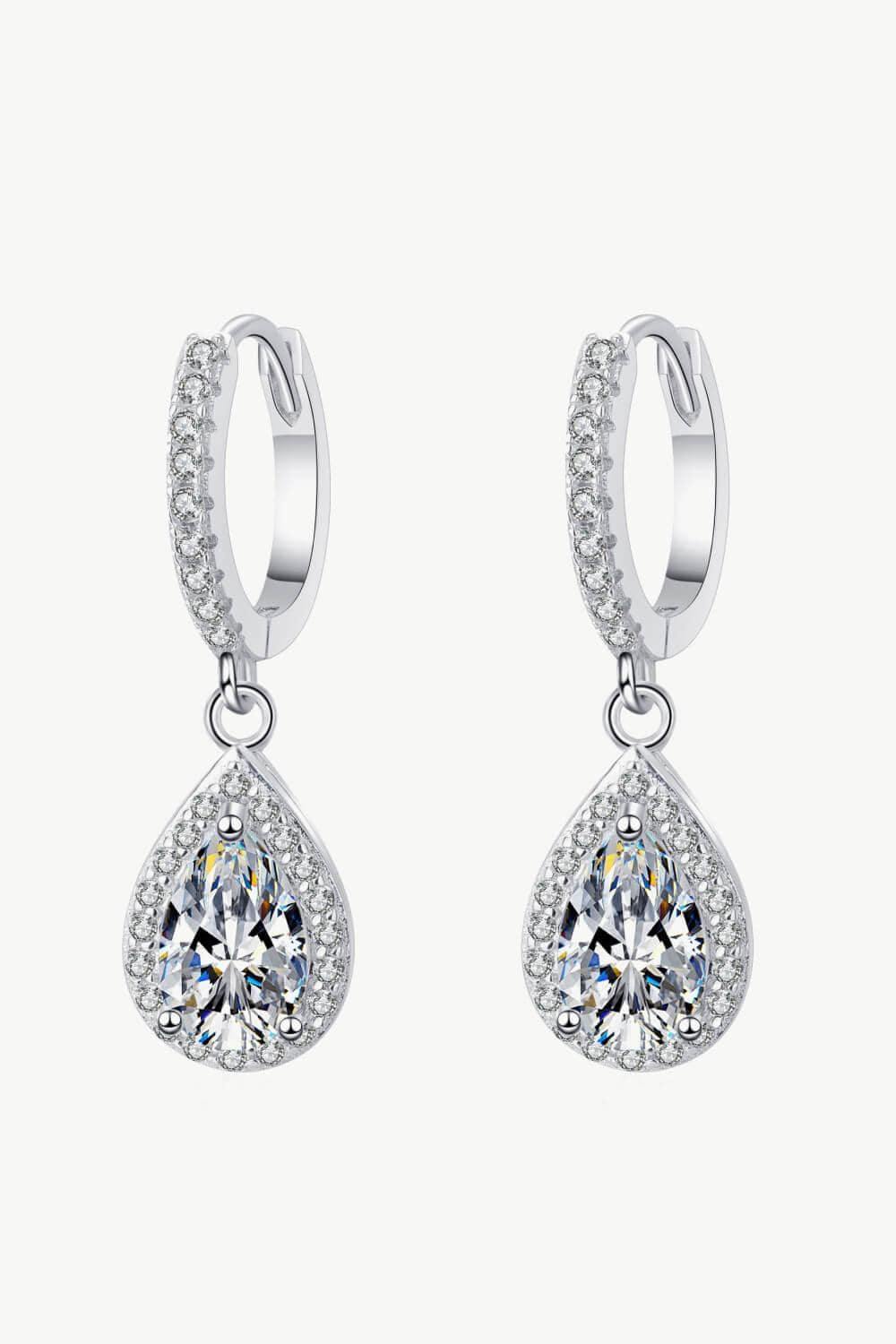 Moissanite Teardrop Earrings - Trendsi