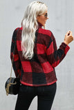 Half Zip Plaid Turtleneck Sweatshirt - Trendsi - Flyclothing LLC