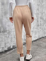 Drawstring Straight Pants with Pockets - Trendsi - Flyclothing LLC