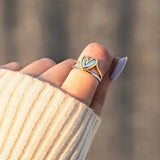 Heart Shape Irregular 925 Sterling Silver Ring - Trendsi