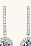 2 Carat Moissanite 925 Sterling Silver Drop Earrings - Trendsi