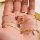 Titanium Steel Inlaid Zircon Pendant Necklace - Trendsi - Flyclothing LLC
