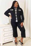 Double Take Plaid Collared Dropped Shoulder Jacket - Trendsi
