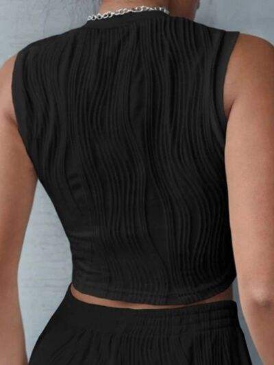 Round Neck Cropped Tank - Trendsi - Flyclothing LLC