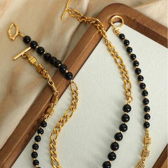 Bead Detail Chunky Chain Necklace - Trendsi