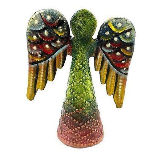 Painted Steel Drum Angel - 4 Inch - Croix des Bouquets (H) - Croix des Bouquets