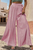 Printed Tied Wide Leg Pants - Trendsi - Flyclothing LLC