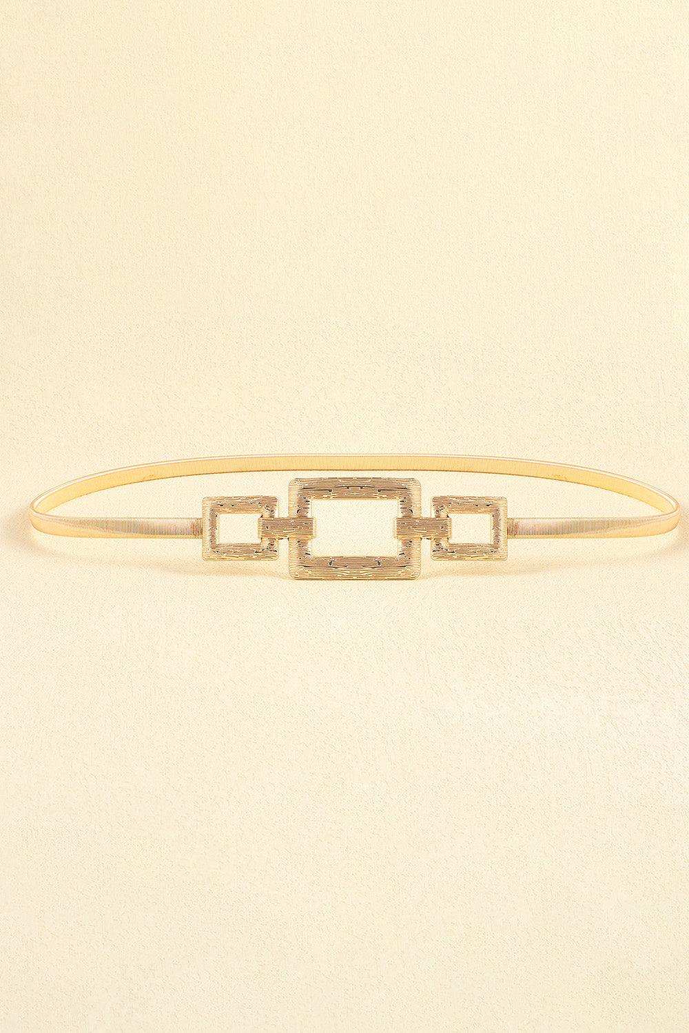 Square Shape Zinc Alloy Buckle Iron Belt - Trendsi - Flyclothing LLC