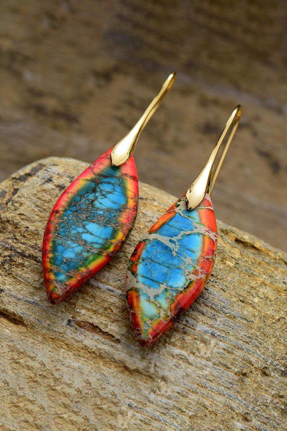 Handmade Natural Stone Dangle Earrings - Trendsi - Flyclothing LLC