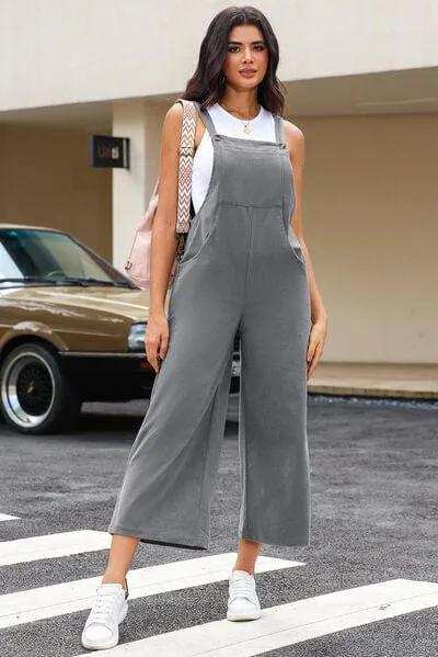 Pocketed Wide Leg Overall - Trendsi - Flyclothing LLC