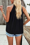 Ruched Grecian Neck Tank - Trendsi - Flyclothing LLC