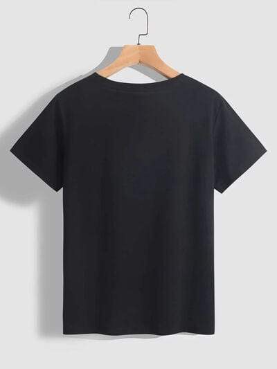 MARDI GRAS Round Neck Short Sleeve T-Shirt - Trendsi - Flyclothing LLC