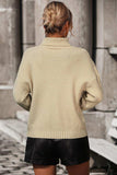 Turtle Neck Tassel Front Long Sleeve Pullover Sweater - Trendsi - Flyclothing LLC