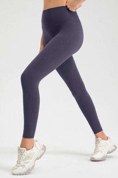 High Waist Skinny Active Pants - Trendsi - Flyclothing LLC
