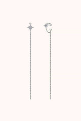 Moissanite 925 Sterling Silver Threader Earrings - Trendsi - Flyclothing LLC