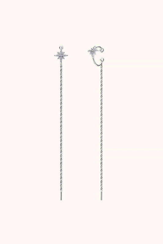 Moissanite 925 Sterling Silver Threader Earrings - Flyclothing LLC