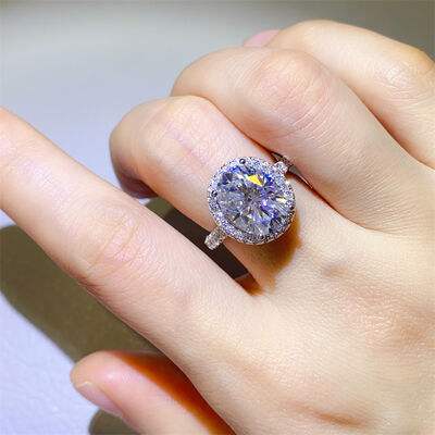 5 Carat Moissanite 925 Sterling Silver Ring - Trendsi - Flyclothing LLC