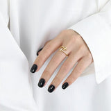 Zircon 925 Sterling Silver Double Cross Bypass Ring - Flyclothing LLC