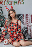 Christmas Asymmetrical Neck Long Sleeve Dress - Trendsi - Flyclothing LLC
