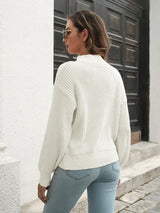Dropped Shoulder Rib-Knit Sweater - Trendsi - Flyclothing LLC