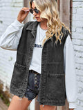 Button Front Sleeveless Denim Jacket - Trendsi - Flyclothing LLC