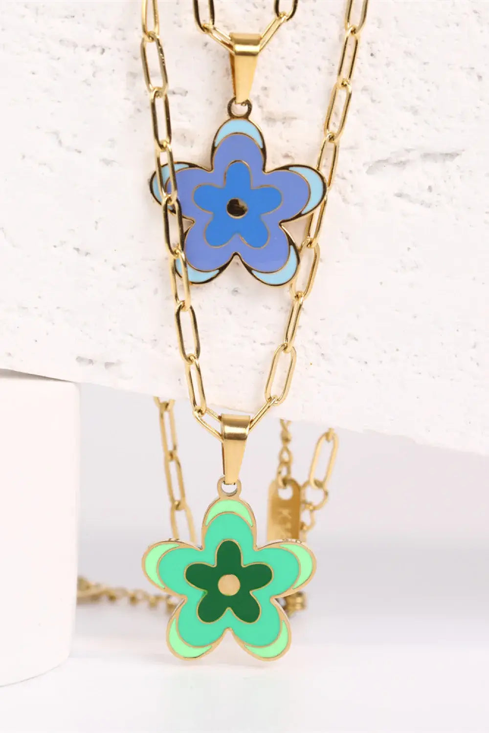 Flower Pendant Stainless Steel Necklace - Trendsi - Flyclothing LLC