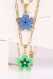 Flower Pendant Stainless Steel Necklace - Trendsi - Flyclothing LLC