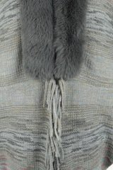 Open Front Fringe Hem Poncho - Trendsi - Flyclothing LLC