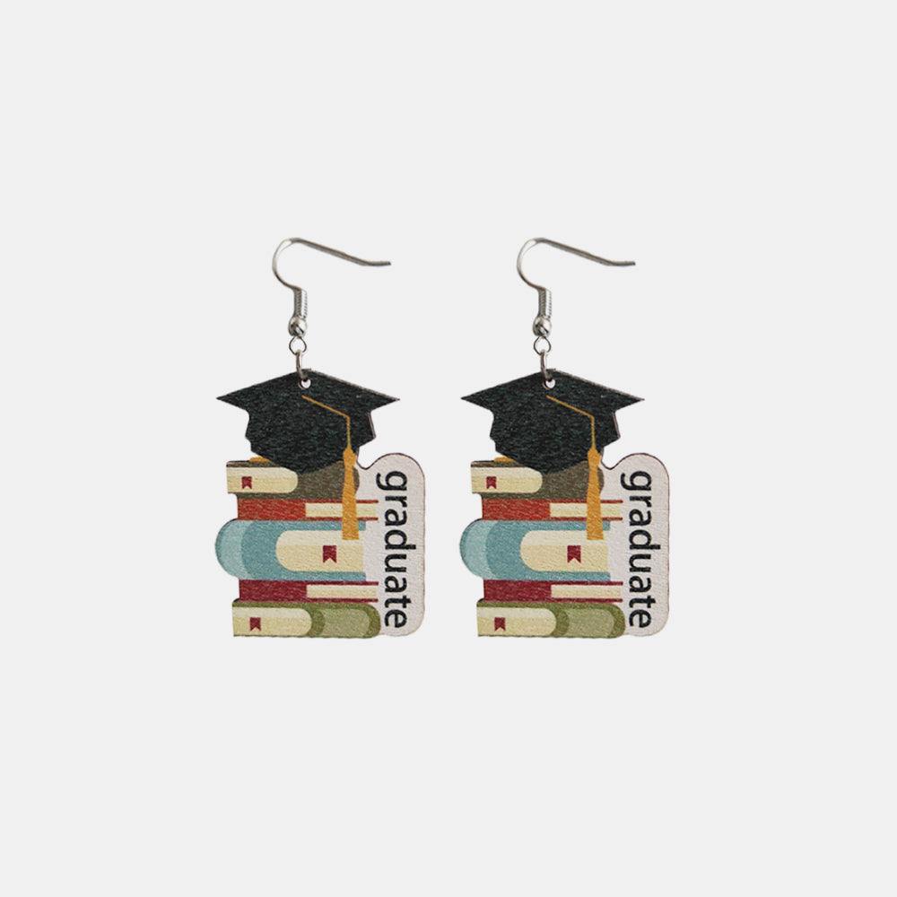School Theme Wooden Dangle Earrings - Trendsi