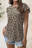 Printed Round Neck Short Sleeve T-Shirt - Trendsi - Flyclothing LLC