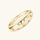 925 Sterling Silver Inlaid Moissanite Star Ring - Trendsi - Flyclothing LLC